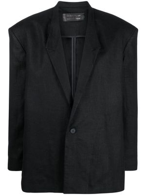 Atu Body Couture x Tessitura single-breasted linen blazer - Black
