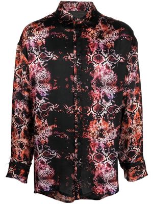 Atu Body Couture x Tessitura snake-print long-sleeve shirt - Pink