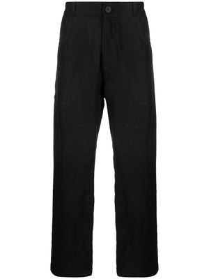 Atu Body Couture x Tessitura straight-leg linen trousers - Black