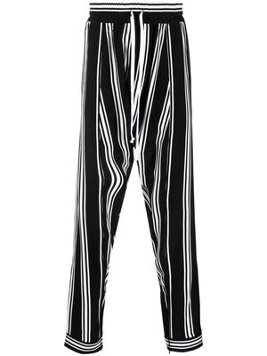 Atu Body Couture x Tessitura stripe-print track pants - Black