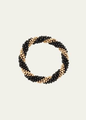 Audrey 14k Gold and Black Onyx Bead Bracelet