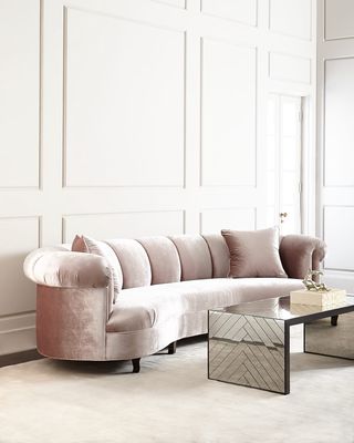 Audrey Channel-Tufted Sofa 90"