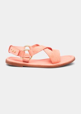 Audrey Crisscross Flat Slingback Sandals