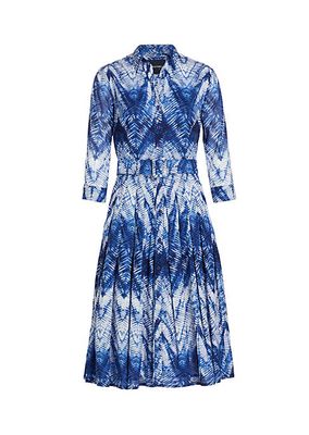 Audrey Dyed Belted Midi-Dress