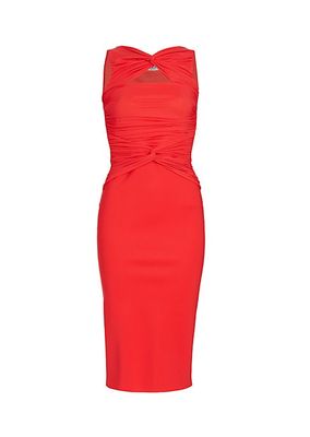 Audrine Ruched Cutout Bodycon Dress