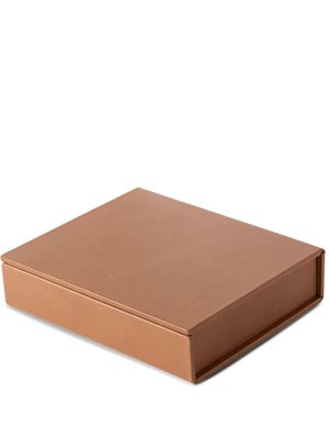 August Sandgren small leather box - COGNAC