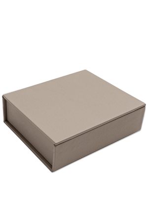 August Sandgren small leather Jewelbox - OYSTER
