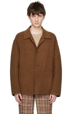 AURALEE Brown Button-Up Jacket