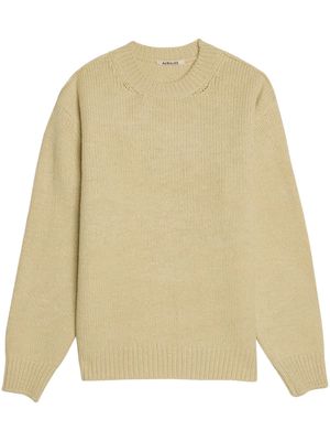 Auralee chunky-knit wool jumper - Neutrals