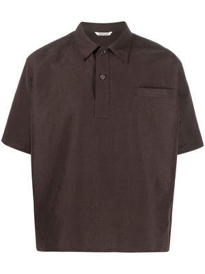 Auralee classic chest-pocket polo shirt - Brown