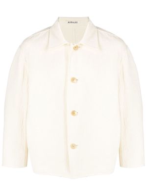 Auralee cotton-wool classic shirt jacket - Neutrals