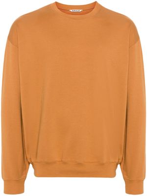 Auralee crew-neck cotton sweatshirt - Orange