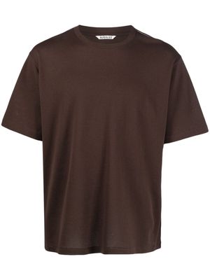 Auralee crew-neck cotton T-shirt - Brown
