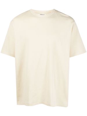 Auralee crew-neck cotton T-shirt - Neutrals