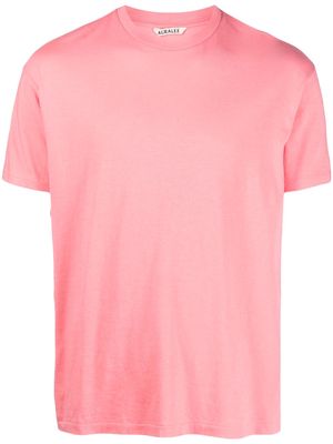 Auralee crew-neck cotton T-shirt - Pink