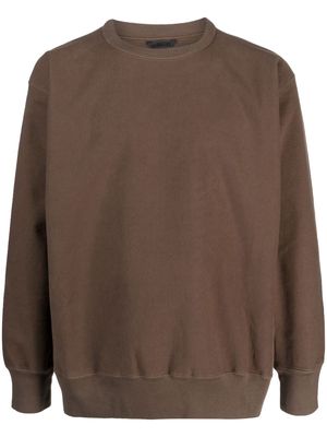 Auralee crew neck long-sleeve sweatshirt - Brown