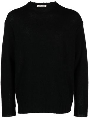 Auralee crew-neck wool-cashmere blend jumper - Black