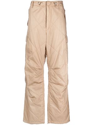 Auralee diamond-quilted cargo pants - Brown