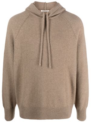 Auralee drawstring cashmere hoodie - Brown