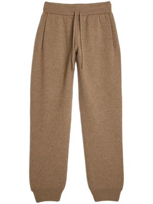 Auralee drawstring knitted cashmere trousers - Brown