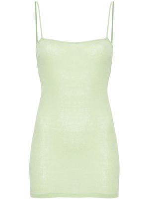 Auralee fine-ribbed cotton tank top - Green