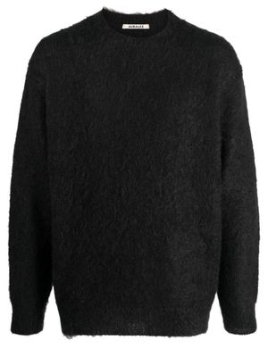 Auralee fleece crew-neck jumper - Black