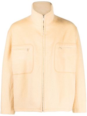Auralee fleece zip-front jacket - Yellow