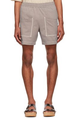 AURALEE Gray Organic Cotton Shorts