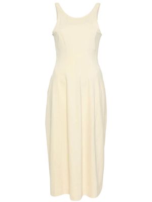 Auralee Hard Twist seam-deatil dress - Yellow