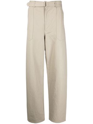 Auralee heavy chino belted trousers - Neutrals