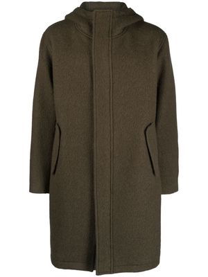 Auralee hooded alpaca-blend midi coat - Green