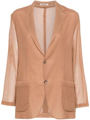 Auralee Leno single-breasted blazer - Brown