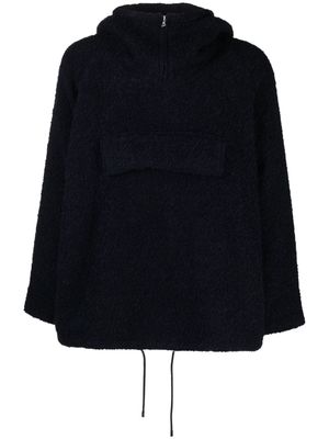 Auralee lightweight cloth hooded parka - Blue