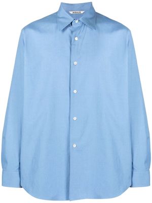 Auralee long-sleeve cotton shirt - Blue