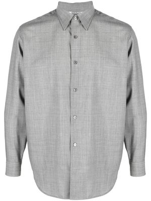 Auralee long-sleeve wool shirt - Grey