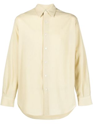 Auralee long-sleeved wool shirt - Neutrals