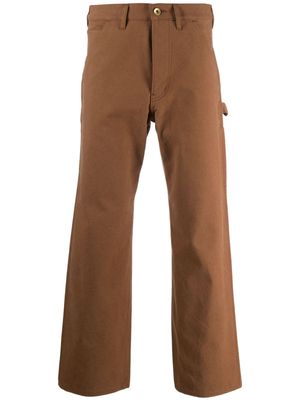 Auralee mid-rise straight-leg trousers - Brown