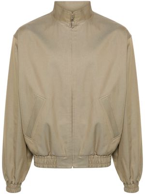 Auralee mock-neck zip-up bomber jacket - Grey