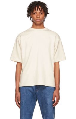 AURALEE Off-White Cotton T-Shirt