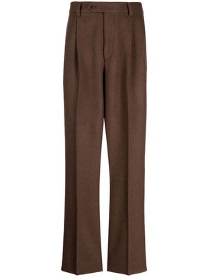 Auralee pleat-detail straight-leg trousers - Brown