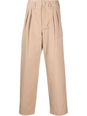 Auralee pleated tailored trousers - Neutrals