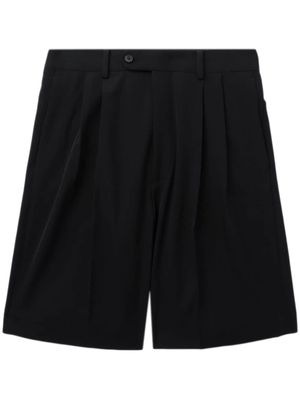 Auralee pleated wool-gabardine shorts - Black