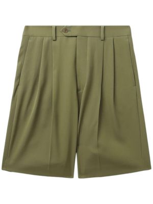 Auralee pleated wool shorts - Green