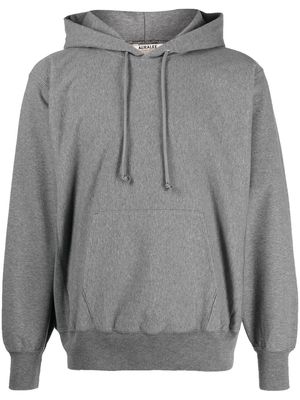 Auralee pouch-pocket drawstring hoodie - Grey