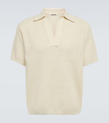 Auralee Ribbed-knit cotton and wool top