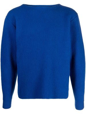 Auralee ribbed-knit wool jumper - Blue
