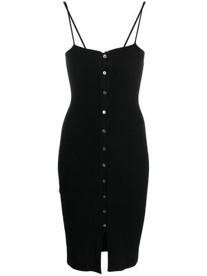 Auralee ribbed knitted dress - Black