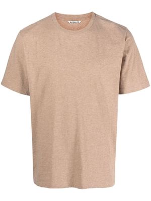 Auralee short-sleeve mélange T-shirt - Neutrals