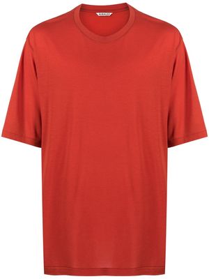 Auralee short-sleeve wool T-shirt - Red
