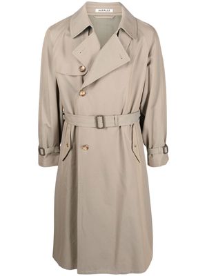 Auralee single-breasted trench coat - Grey